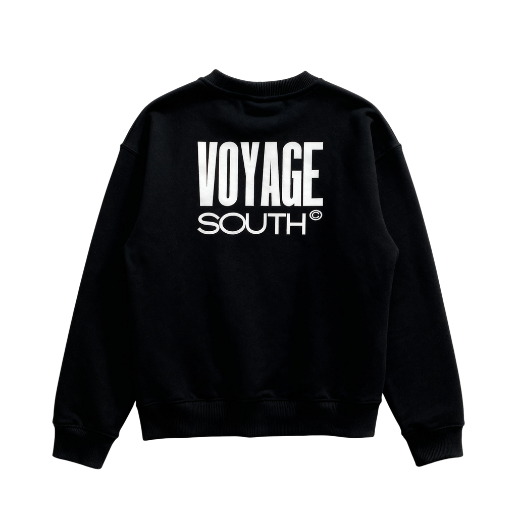 VOYAGE SOUTH HOODIE — BLACK