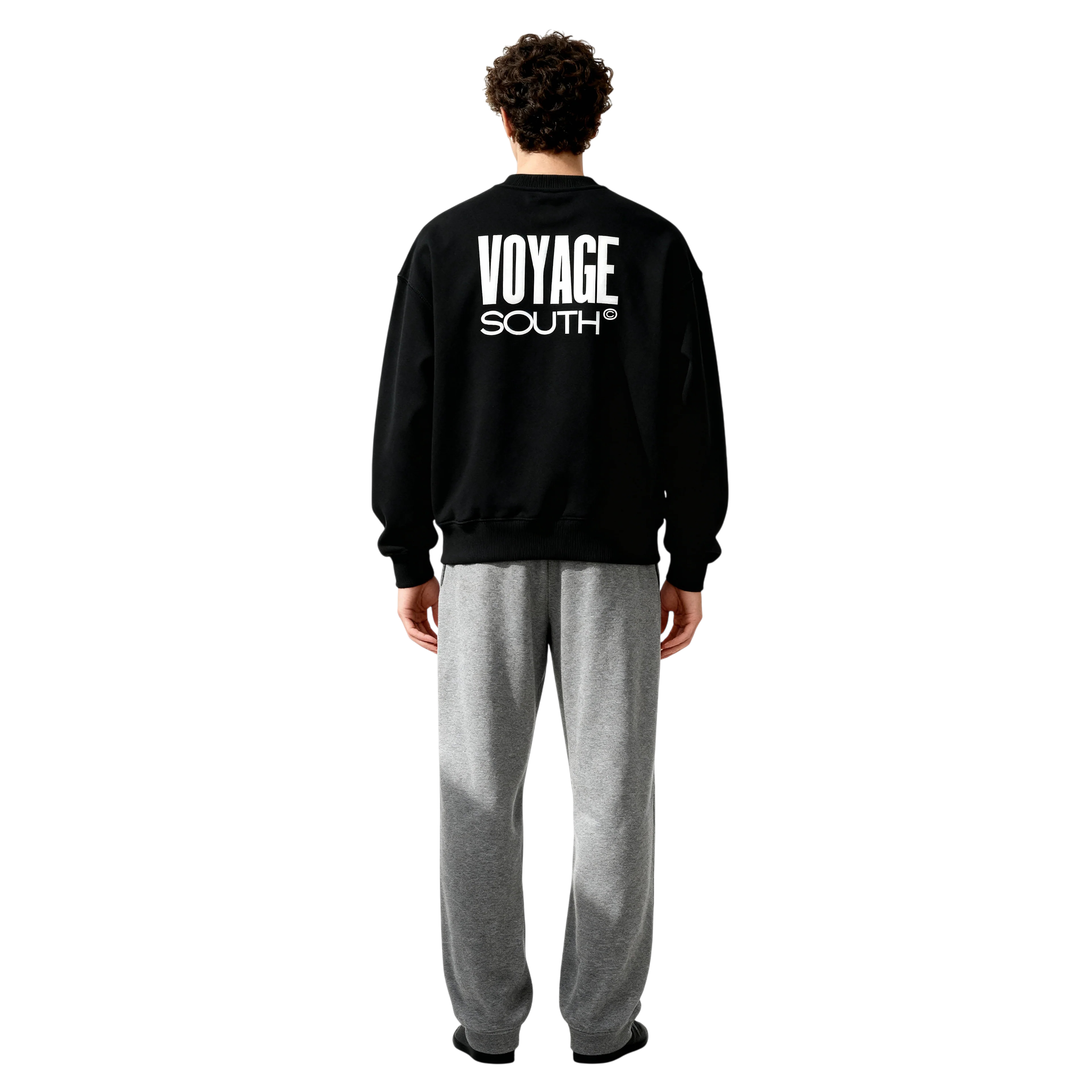 VOYAGE SOUTH HOODIE — BLACK